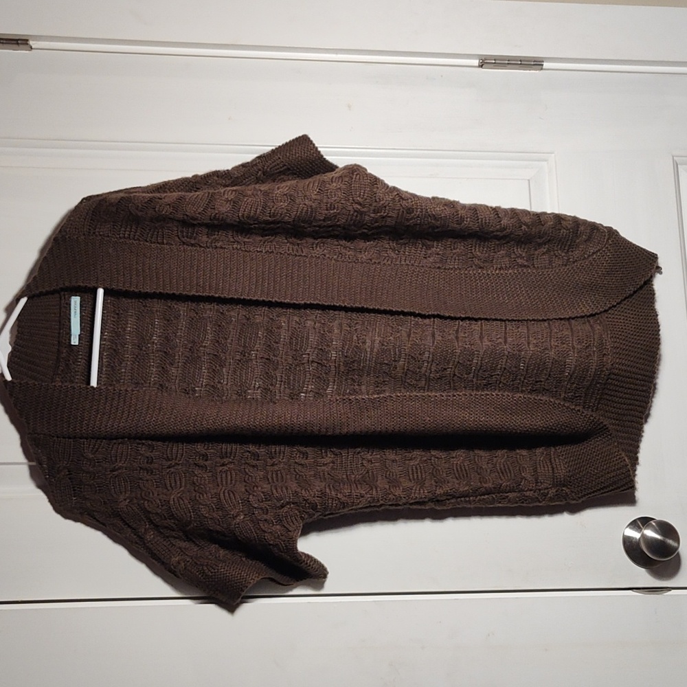 Women's short sleeves open sweater top
